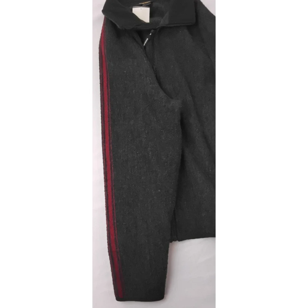 Woolrich Men's Voyager Jacket Large Stripe Grey/Red Full Zip NWT #Z5767